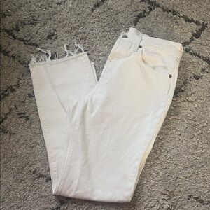 Levi’s 501 White Jeans with Raw Edge - Size 27